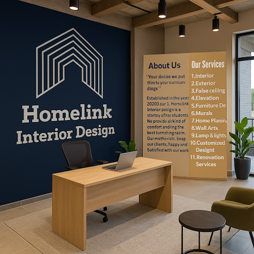 Homelink Interior Design Studio & Showroom Reception in Raipur